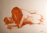 le lit rouge
*
sanguigna
*
40x29cm, aprile 2008